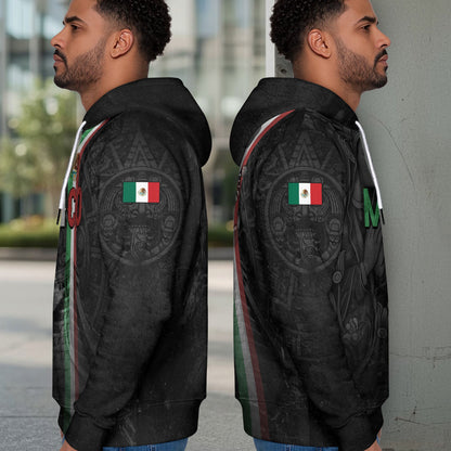 Mexican Aztec Goddess Pyramid National Flag Mens Sudadera De Mexico Hoodie