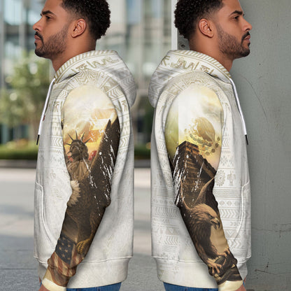 Mexican Eagle Liberty Flag Dual Heritage Mens Sudadera De Mexico Hoodie