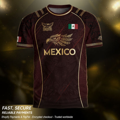 Mexico Cultural Heritage Soccer Jersey Red And Gold, Pride Beyond the Game