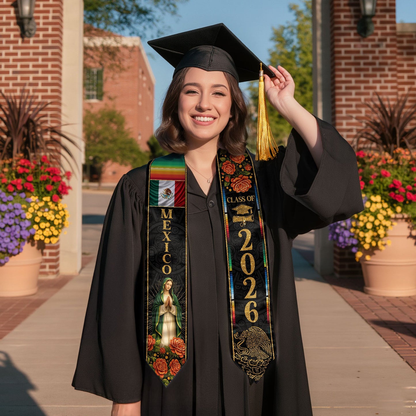 TEST BUNDLE - Class of 2026 Mexican Graduation Stole Mexican American Flag Sash for Graduation (Copy)