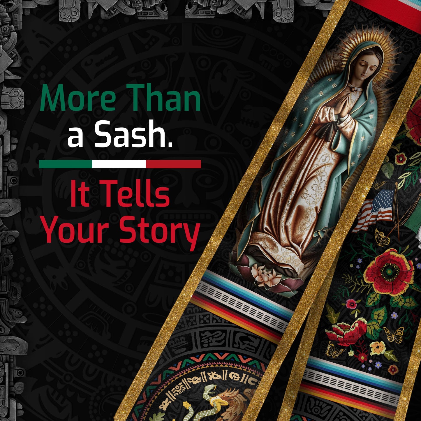 Graduation Stole Mexico 2026, Mexican Sash for Graduate Outfit