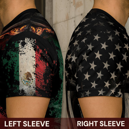 Mexico USA Flag Pyramid Heritage Pride Warrior Spirit Shirt