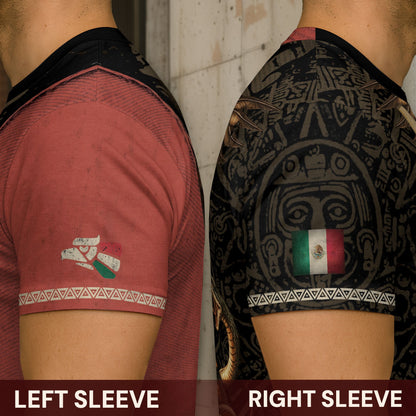Mexico Flag Eagle Serpent Aztec Pattern Heritage Pride Warrior Legacy Shirt