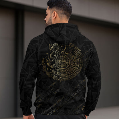 Sudadera De Mexico Aztec Golden Eagle Cultural Heritage Graphic Para Hombre Hoodie