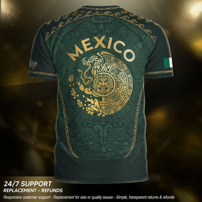 Mexico National Pride Soccer Jersey Gold Green, Culture and Legacy Collection