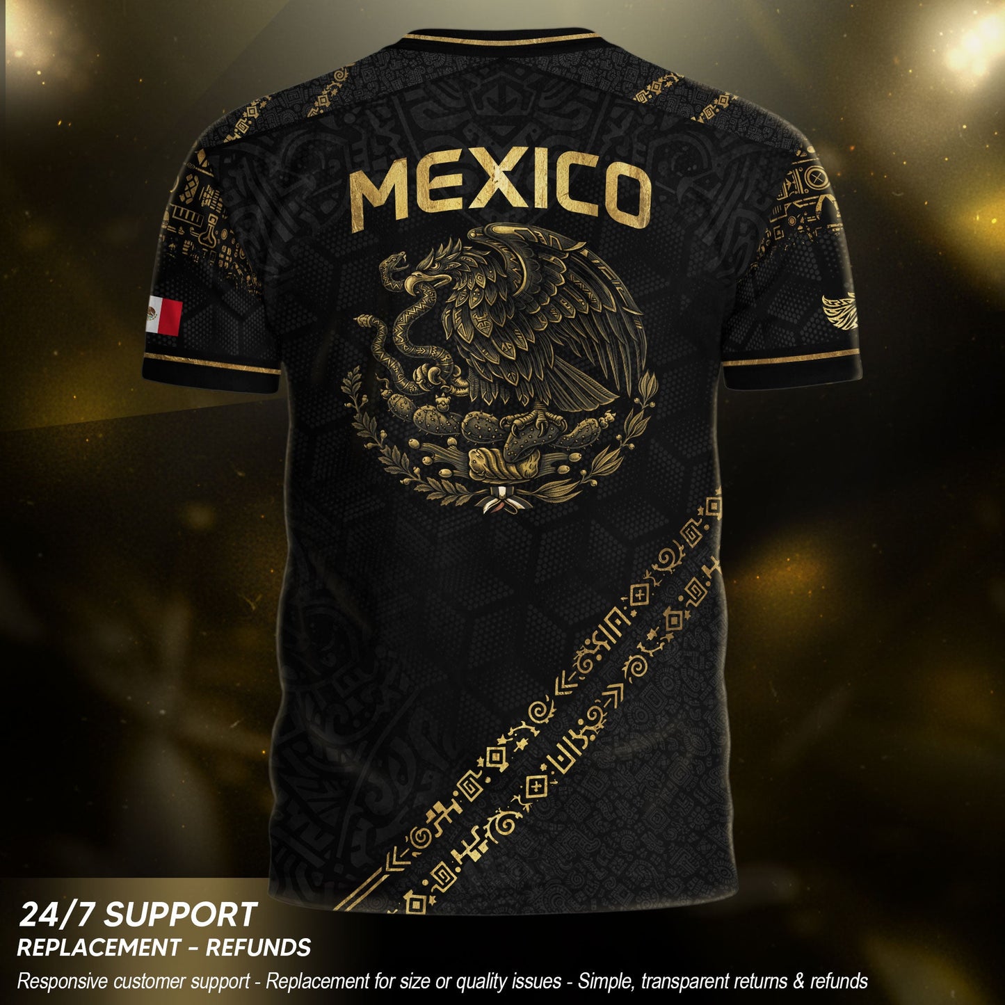Mexico Cultural Pride Soccer Jersey Black Gold, Legacy Beyond the Game