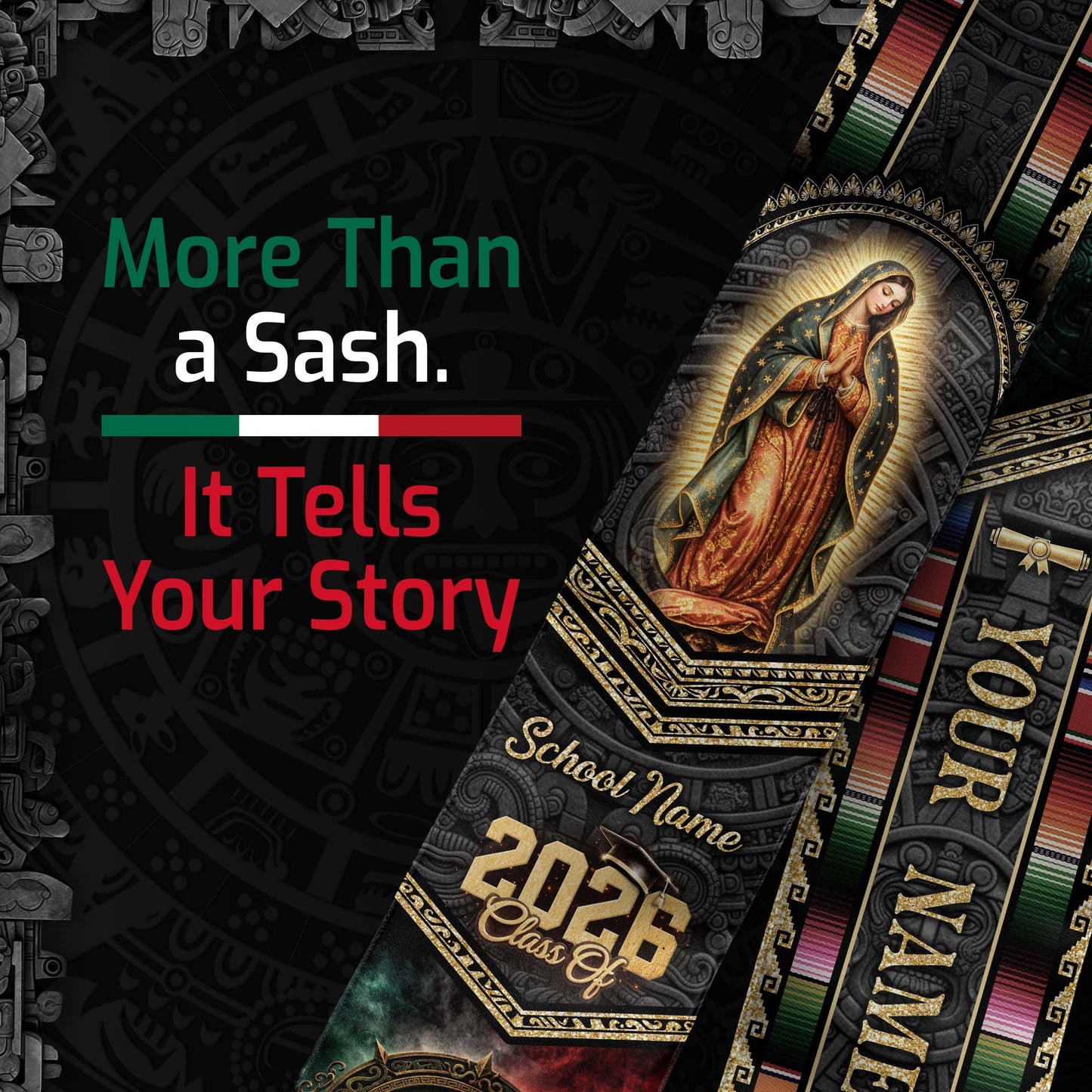 Personalized Mexican Graduation Stole 2026 Custom Graduation Sash Mexico Graduation Stoles