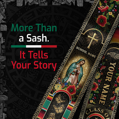 Custom Proud Mexican Graduation Stole 2026 Personalized Mexican Graduation Sash Custom Graduation Stoles Mexico Graduation Sash