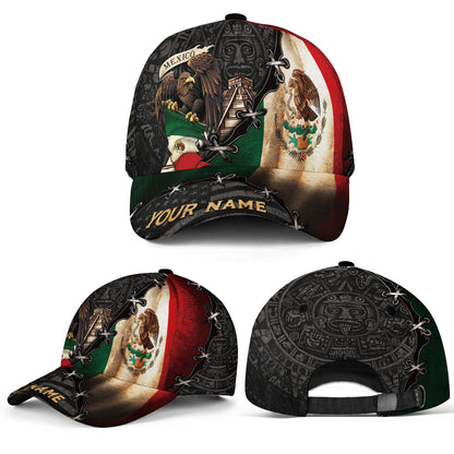Custom Mexico Aztec Heritage Hat 3-Pack Bundle – Flag Eagle Aztec Map + Flag Eagle Serpent + Mexico USA Flag Eagle Roots Unity
