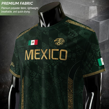 Mexico Heritage Soccer Jersey Green Gold, Cultural Legacy and National Pride Design