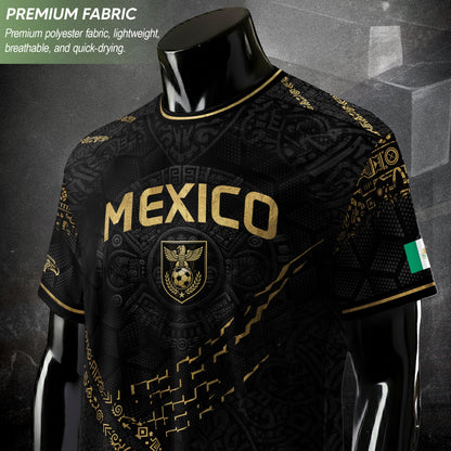 Mexico Cultural Pride Soccer Jersey Black Gold, Legacy Beyond the Game
