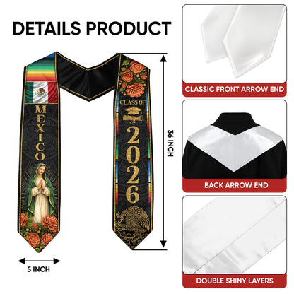 TEST BUNDLE - Class of 2026 Mexican Graduation Stole Mexican American Flag Sash for Graduation (Copy)