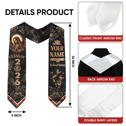 Custom Graduation Stole Mexican Graduation Sash 2025 Personalized Stoles for Graduation