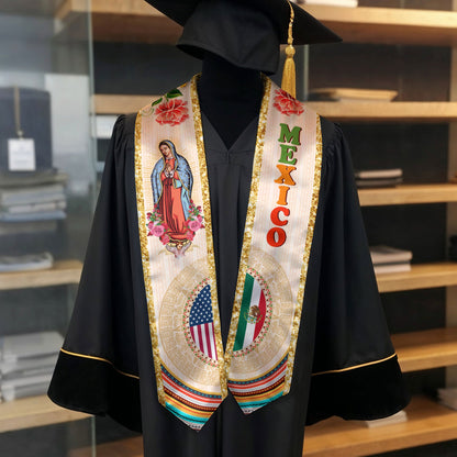 Mexico Sash 2026, Mexican Graduation Stole for High School and College, Senior Class