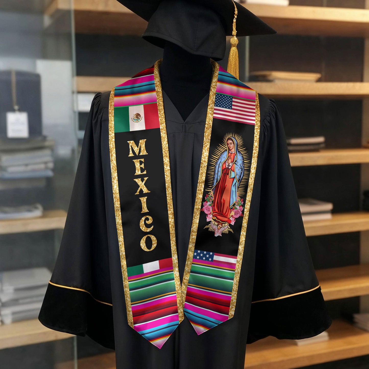 Stole Mexico 2026, Mexican Graduation Sash Premium Quality