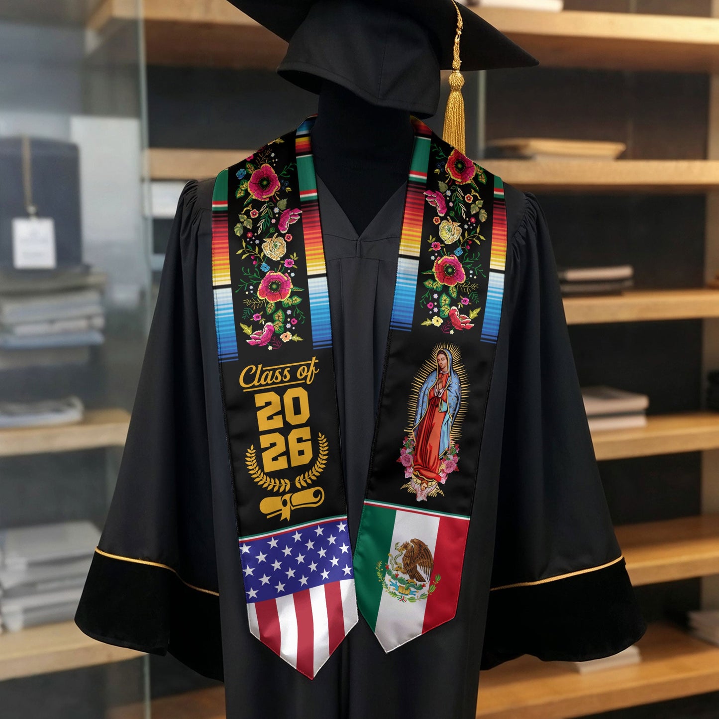 Mexican Graduation Stole Mexico 2026, Cultural Sash for Students
