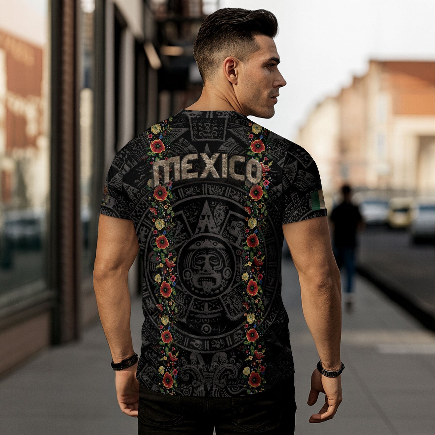 Mexico Heritage Pride Shirt 2-Pack Bundle – Guadalupe Aztec Floral Flag + Aztec Warrior Eagle Spirit