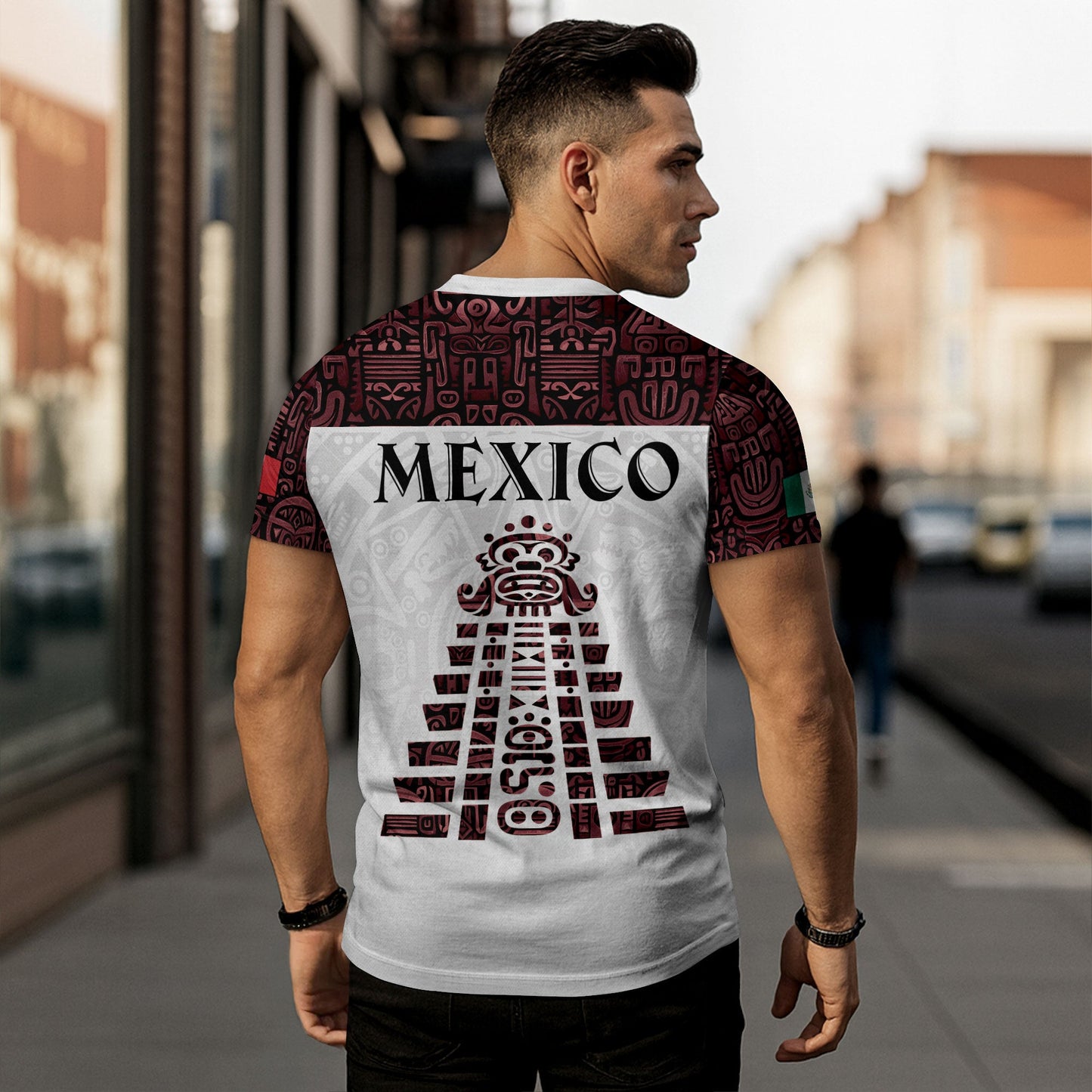 Mexico Heritage Shirt 3-Pack Bundle – Aztec Sun Stone Black Pattern + Aztec Pyramid Warrior Spirit + Guadalupe Floral Flag National Pride