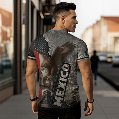 Mexican Eagle Serpent Aztec Pyramid Heritage Warrior Shirt
