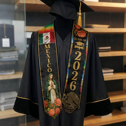 TEST BUNDLE - Class of 2026 Mexican Graduation Stole Mexican American Flag Sash for Graduation (Copy)