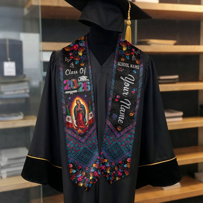 Mexico Graduation Sash 2025 Custom Graduation Stole Unique Graduation Sash Customize