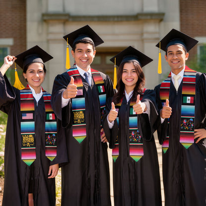 Graduation Sash Mexico 2026, Mexican Stole for Proud Graduate