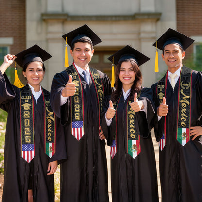 Mexico Stole 2026 Graduation, Mexican Sash for Graduation Ceremony, Class of 2026 Gift