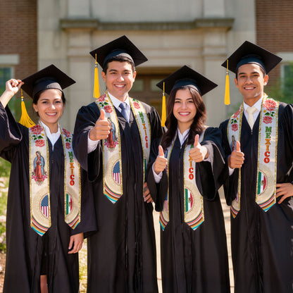 Mexico Sash 2026, Mexican Graduation Stole for High School and College, Senior Class