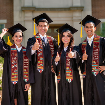 Mexico Aztec Custom Graduate Stole 2026, Mexican Graduation Sash Unique Design