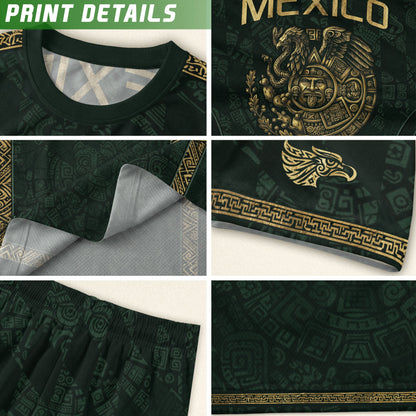 Mexico Heritage Soccer Jersey Green Gold, Cultural Legacy and National Pride Design