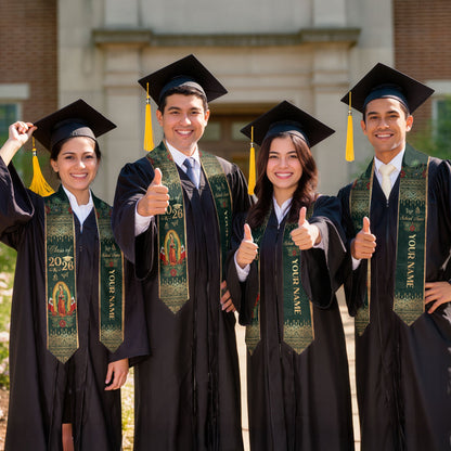 Mexican Graduation Stole 2026 Personalized Mexican Graduation Sash, Mexican Flag Stole