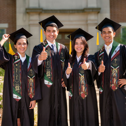 Custom Mexican Graduation Stole 2026 Personalized Mexico Graduation Sash Custom Graduation Stoles