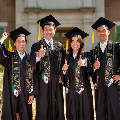 Custom Mexican Graduation Stole 2026 Personalized Mexican Graduation Sash Custom Graduation Stoles