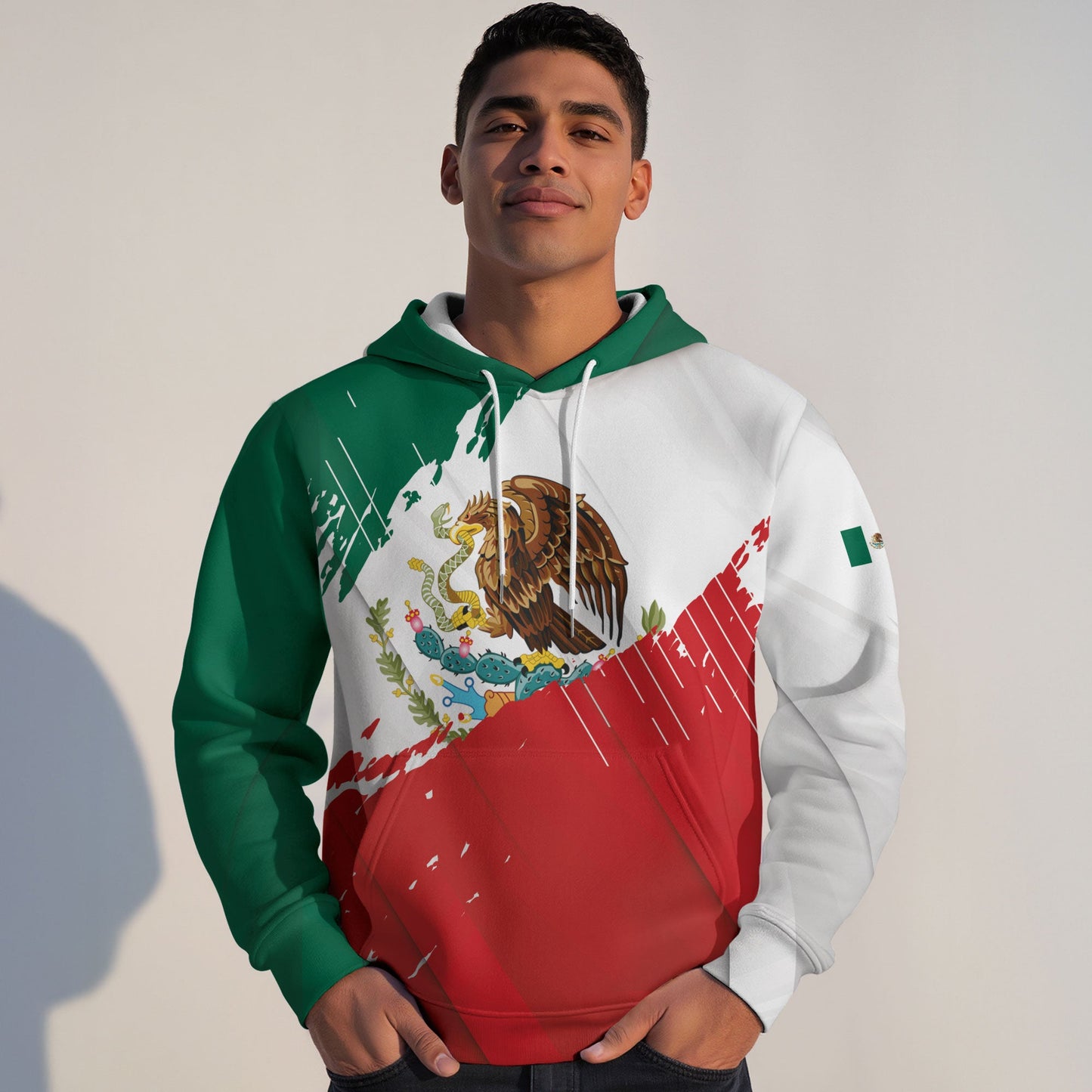 Mexican Flag Eagle Snake National Heritage Cultural Mens Sudadera De Mexico Hoodie