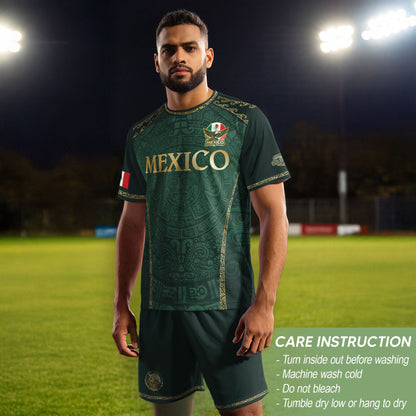 Mexico National Pride Soccer Jersey Gold Green, Culture and Legacy Collection