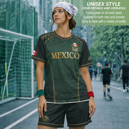 Mexico National Pride Soccer Jersey Gold Green, Culture and Legacy Collection