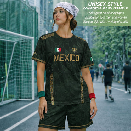 Mexico Heritage Soccer Jersey Green Gold, Cultural Legacy and National Pride Design
