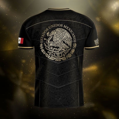 Mexico Black Gold Eagle Heritage Estados Unidos Mexicanos National Soccer Jersey