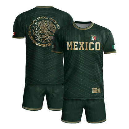 Mexico Green Gold Eagle Heritage Estados Unidos Mexicanos Soccer Jersey