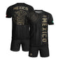 Mexico Black Gold Aztec Mayan Calendar Eagle Heritage National Soccer Jersey