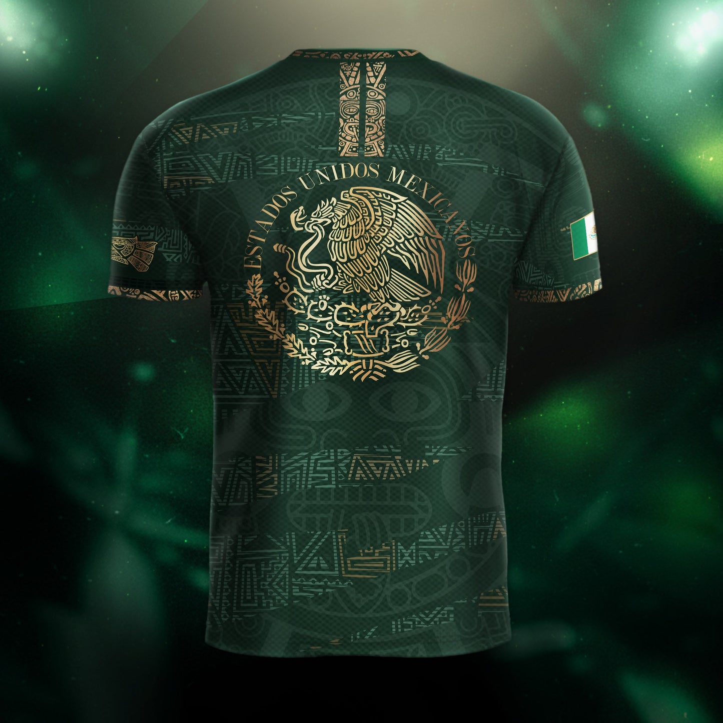 Mexico Green Gold Aztec Heritage Soccer Jersey Bundle