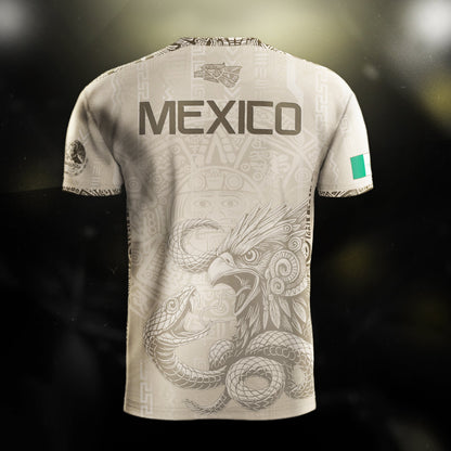 Mexico Beige Aztec Sunstone Eagle Heritage Soccer Jersey