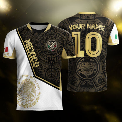 Custom Mexico Soccer Jersey with Name & Number – Aztec Style