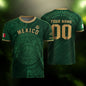 Custom Mexico Soccer Jersey Aztec Calendar Green Edition
