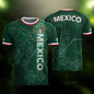 Mexico Green Heritage Map Soccer Jersey with Aztec Details