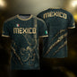 Test - Mexico Soccer Jersey Dark Green Aztec Eagle and Warrior Claw Design (Copy)