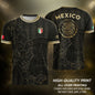 Mexico Black Gold Map Aztec Calendar Heritage Soccer Jersey