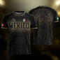 Mexico Black Gold Aztec Calendar Sun God Heritage National Soccer Jersey