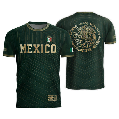 Mexico Green Gold Eagle Heritage Estados Unidos Mexicanos Soccer Jersey