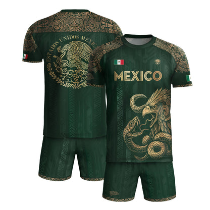 Mexico Green Aztec Eagle Heritage Soccer Jersey